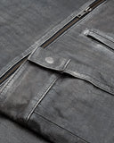 Monoic Monogram Leather Jacket – Negro Desgastado