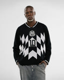 MONOIC - Fútbol Jersey Knit Manga Larga - Negro