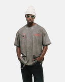 Monoic Camiseta Oversized Monoic Eagle - Gris Desgastado