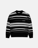 Monoic Striped Knitwear Sweater – Negro, Crema Y Gris