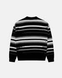 Monoic Striped Knitwear Sweater – Negro, Crema Y Gris