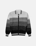 Monoic Zip Polo Gradient Knitwear - Negro Y Gris