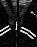 Monoic Zip Polo Gradient Knitwear - Negro Y Gris