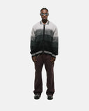 Monoic Zip Polo Gradient Knitwear - Negro Y Gris