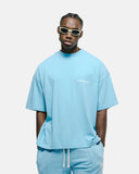 Monoic Camiseta Boxy Fit Básica V4 - Azul Claro