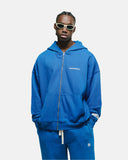 Monoic Zip Hoodie Oversized Básico V4 - Azul Cobalto