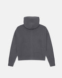 Monoic Zip Knitwear Hoodie - Gris Raton