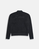 Monoic Zip Up Knit Bomber Jacket - Negro