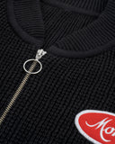 Monoic Zip Up Knit Bomber Jacket - Negro