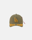 New Era Gorra Los Angeles Dodgers Alpha Industries 9Forty M-Crown A-Frame Verde