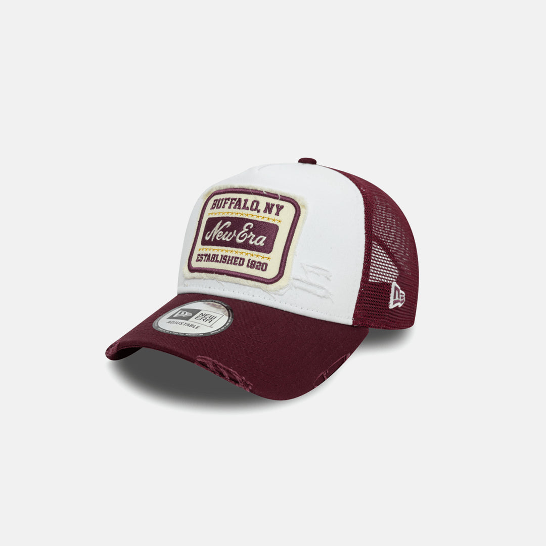 NEW ERA PATCH DISTRESS 9FORTY AF TRUCKER ROJA