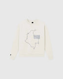 Old Maquiina Crewneck Mapa Colombia Blanco