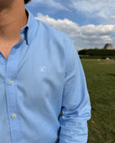 PALMS CAPRA - Camisa Monogram - Azul