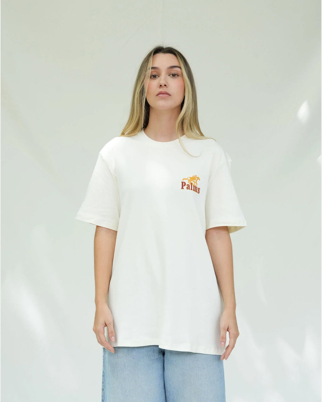 PALMS CAPRA HORSE STAMP T-SHIRT WHITE