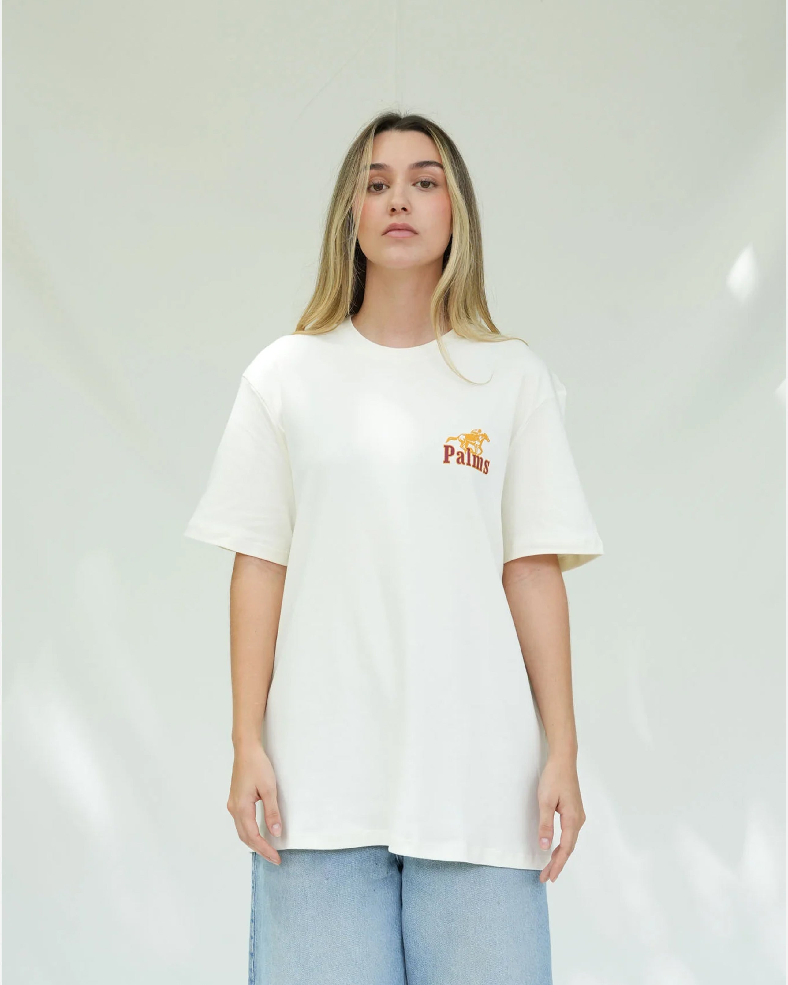 PALMS CAPRA HORSE STAMP T-SHIRT WHITE