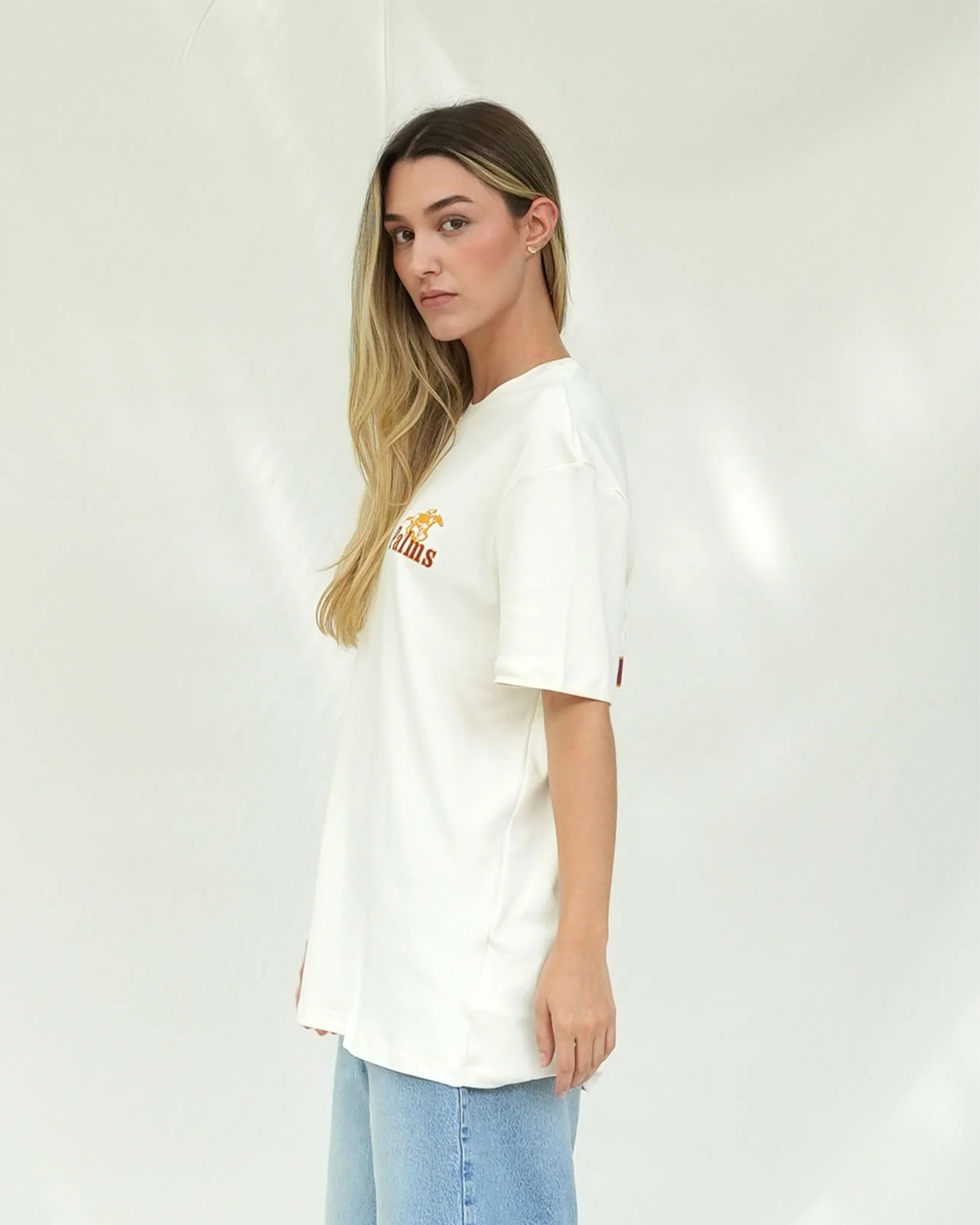 PALMS CAPRA HORSE STAMP T-SHIRT WHITE