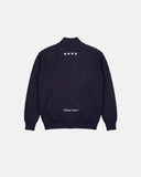 Palms Capra Monogram Blue Full-Zip Knit