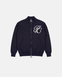 Palms Capra Monogram Blue Full-Zip Knit
