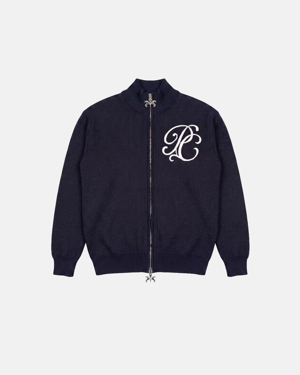 PALMS CAPRA - Full-Zip Knit Monogram - Blue