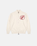 Palms Capra Monogram Ivory Full-Zip Knit