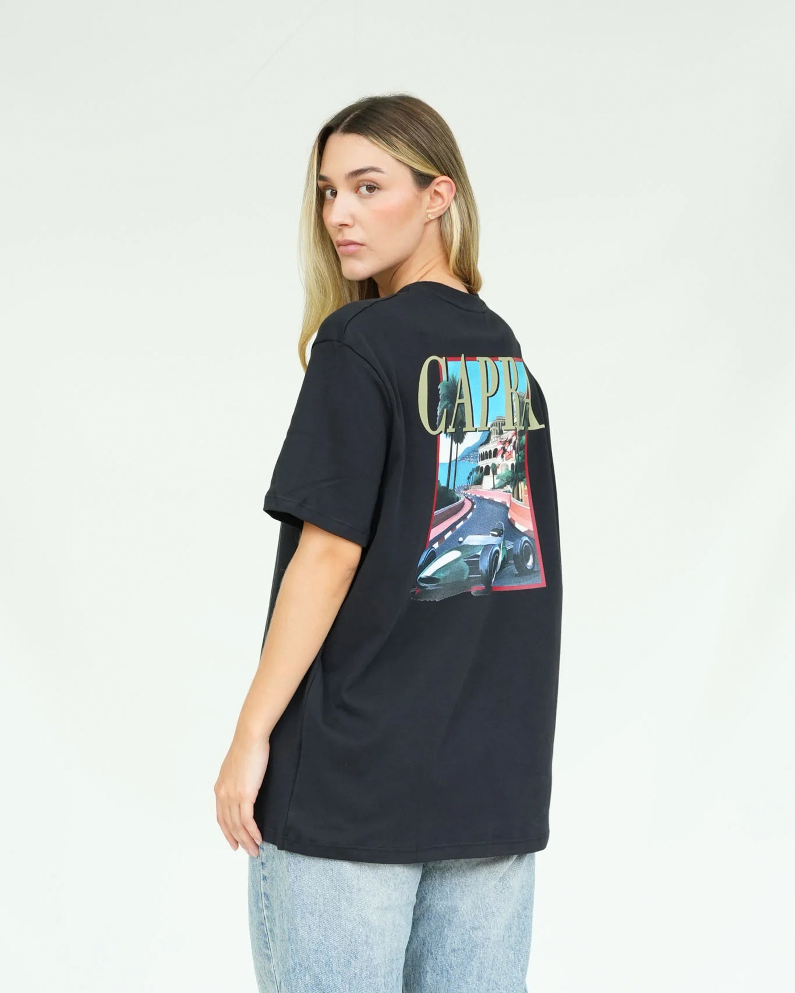 PALMS CAPRA PORTRAIT GREY  T-SHIRT