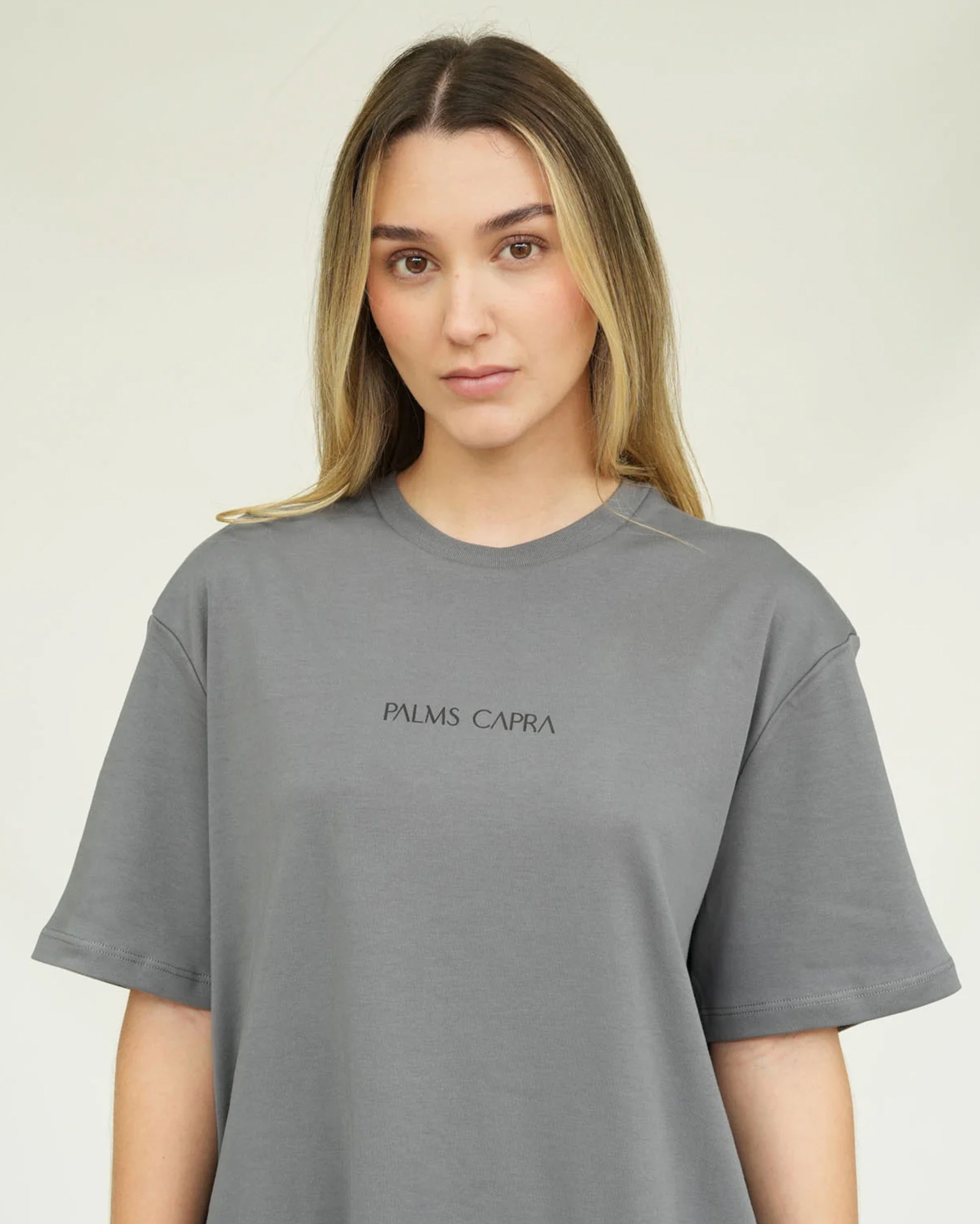 PALMS CAPRA BASIC LOGO T-SHIRT GREY