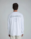 REMANENCE - Camiseta Manga Larga Raw - Blanco