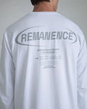 REMANENCE - Camiseta Manga Larga Raw - Blanco