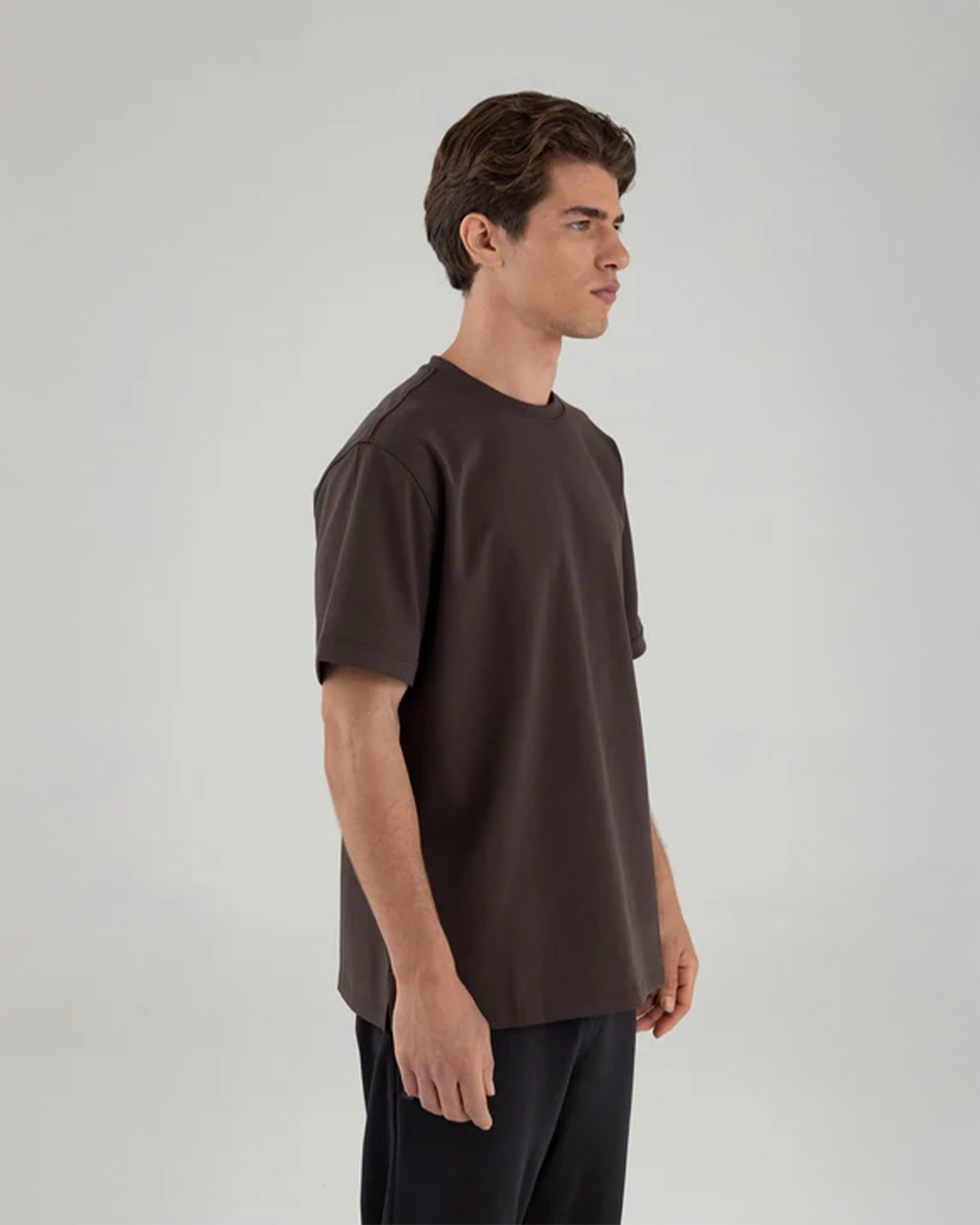 REMANENCE RELAXED FIT NEW CLING T‑SHIRT – CAFE