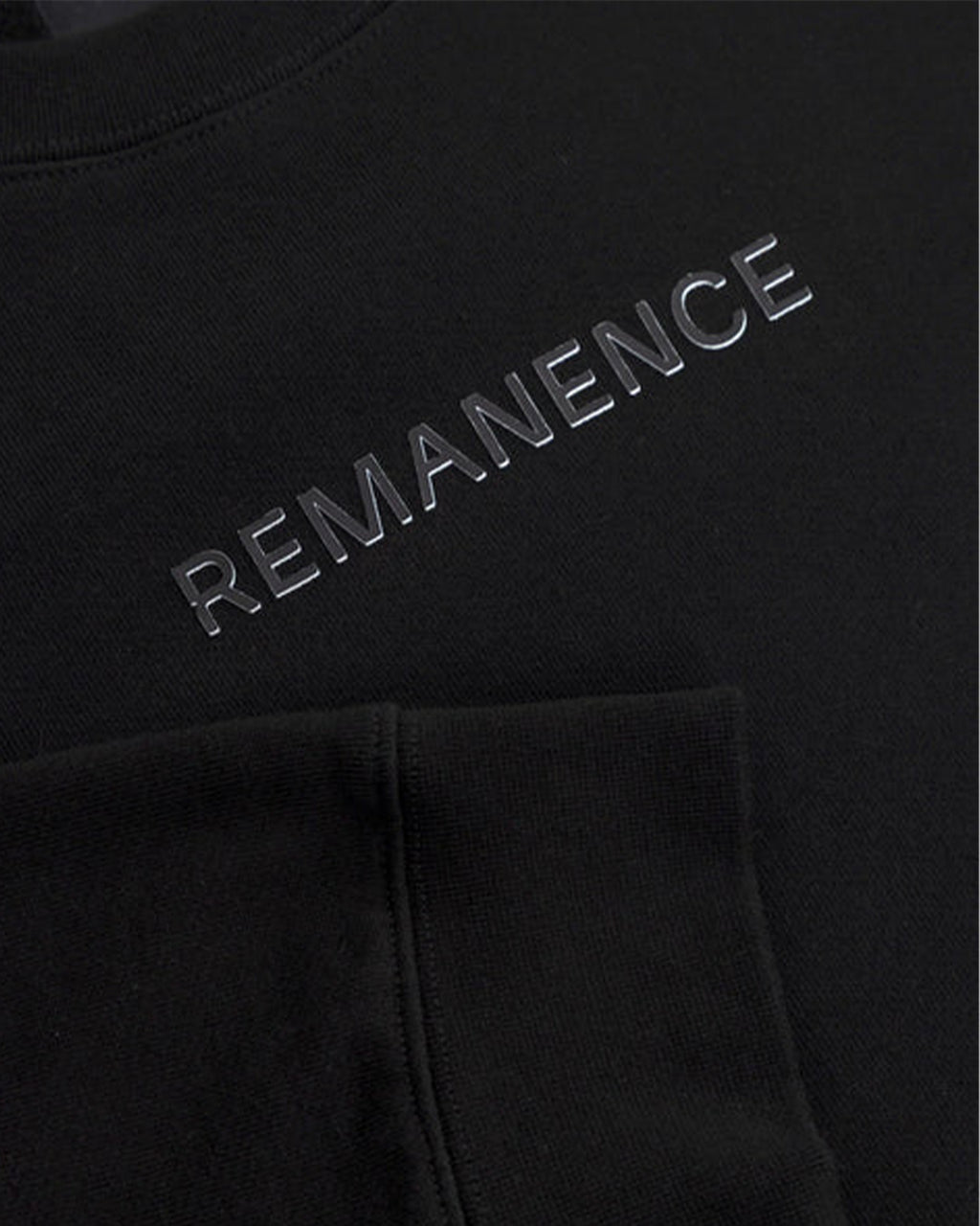 REMANENCE REGULARFIT VERGE CREWNECK – NEGRO