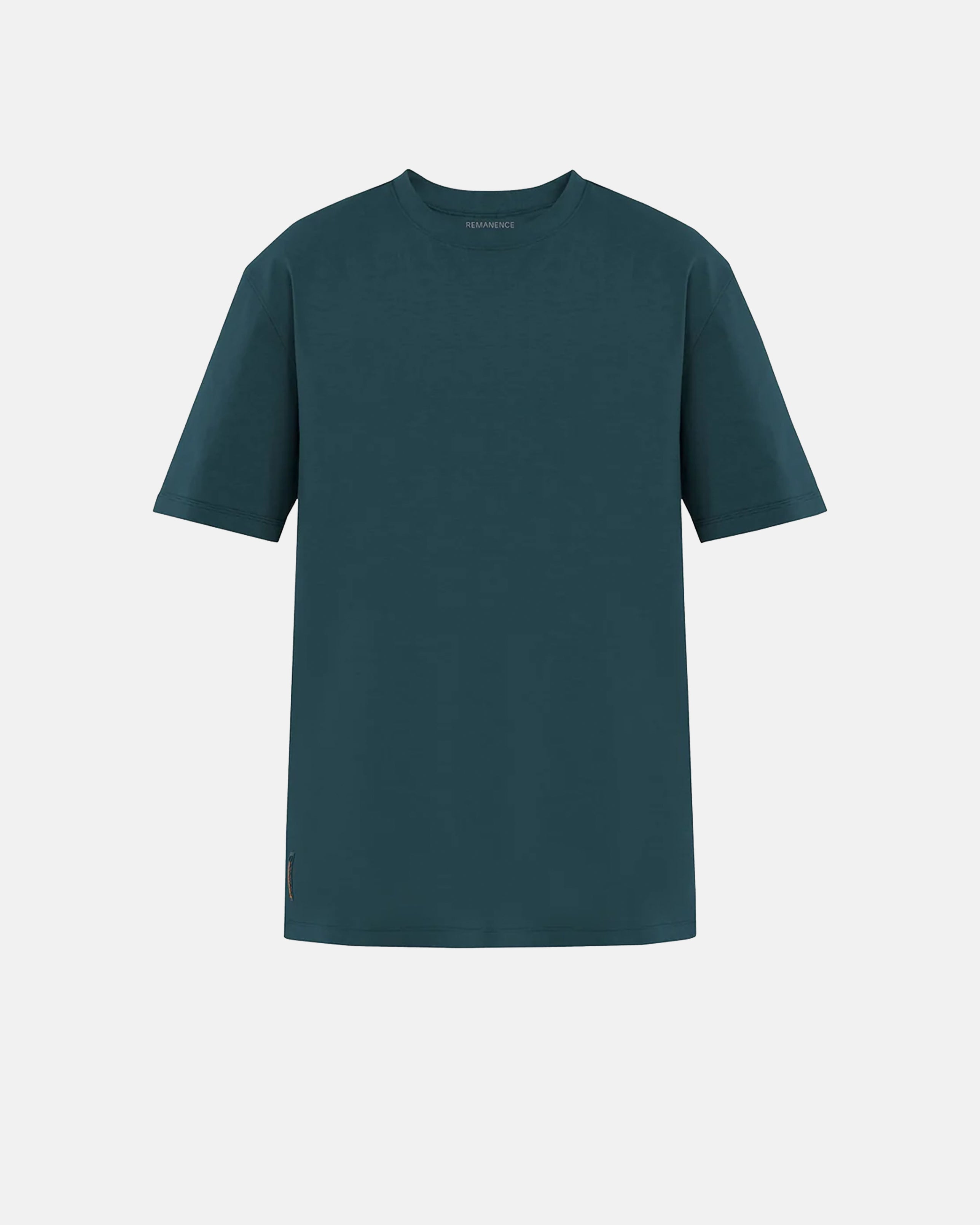 REMANENCE RELAX FIT CLING T‑SHIRT – VERDE MARINO