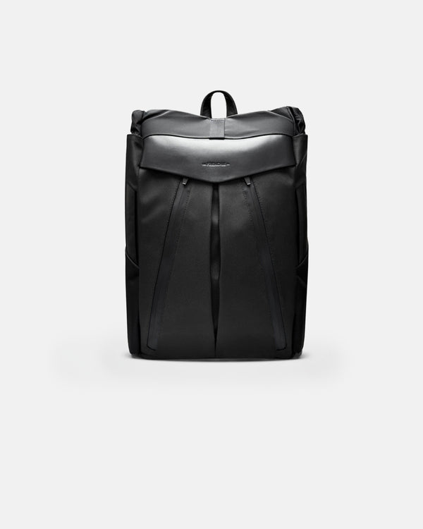 THE FRENCHIE CO - Leather Anti-Theft Speed Backpack - Black