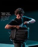 THE FRENCHIE CO - Work/Travel Speed Backpack Limited Edition - Titanium Black Suede