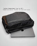 THE FRENCHIE CO - Anti-Theft Speed Backpack Limited Edition - Titanium Brown Suede