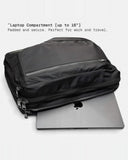 THE FRENCHIE CO - Titanium Anti-Theft Speed Backpack Limited Edition - Titanium Black Suede
