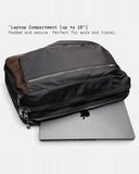 THE FRENCHIE CO - Titanium Anti-Theft Speed Backpack Limited Edition - Titanium Brown Suede