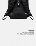 THE FRENCHIE CO - Titanium Anti-Theft Speed Backpack Limited Edition - Titanium Brown Suede