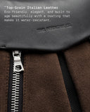 THE FRENCHIE CO - Titanium Anti-Theft Speed Backpack Limited Edition - Titanium Brown Suede