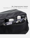 Morral THE FRENCHIE CO Leather Anti-Theft Speed Backpack en cuero italiano negro, mas de 25 bolsillos organizadores