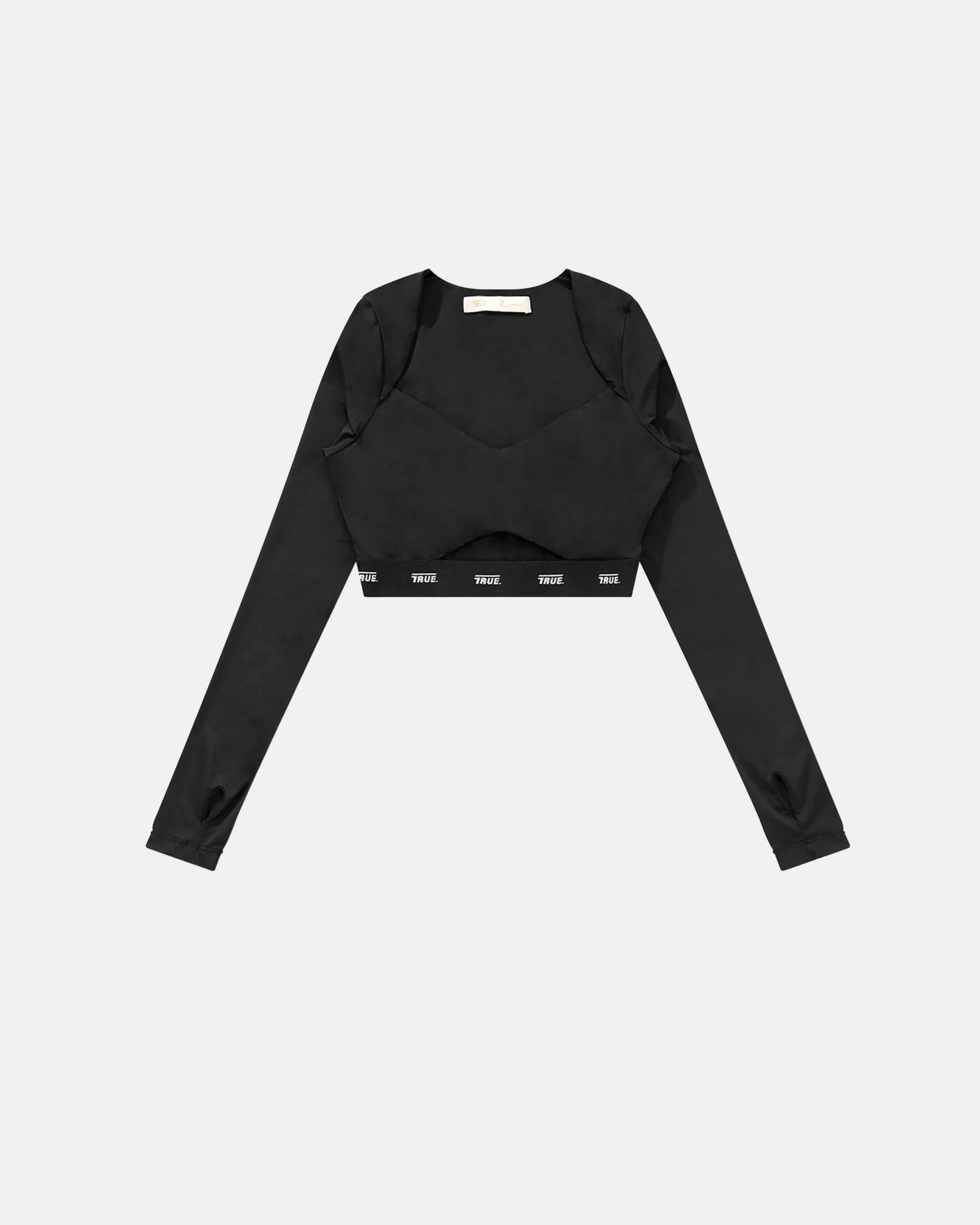 TRUE ACTIVE ELASTIC LS TOP - BLACK