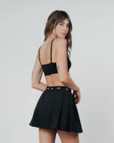 TRUE ACTIVE ELASTIC SKIRT BLACK