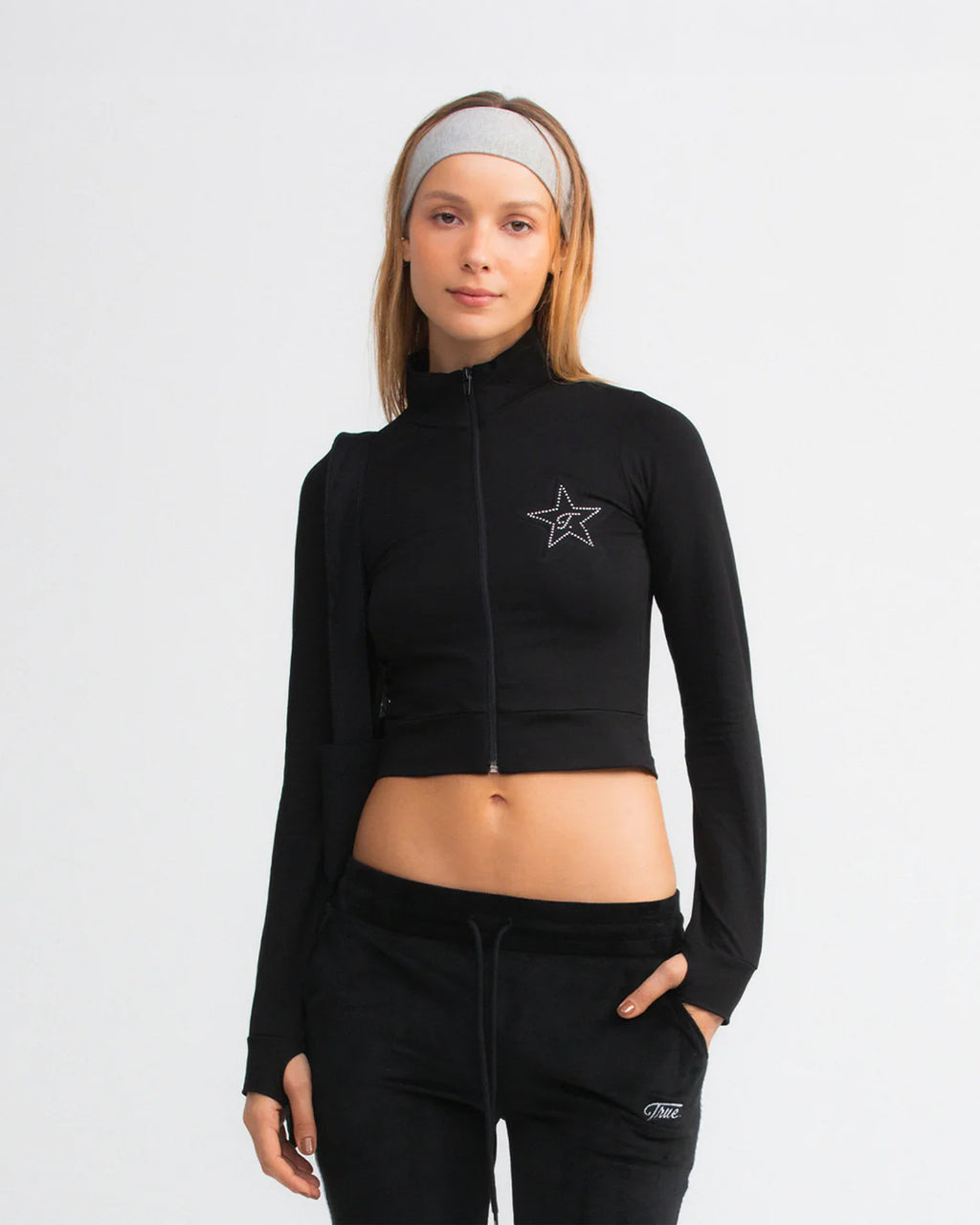 TRUE ACTIVE ZIP-UP JACKET - BLACK