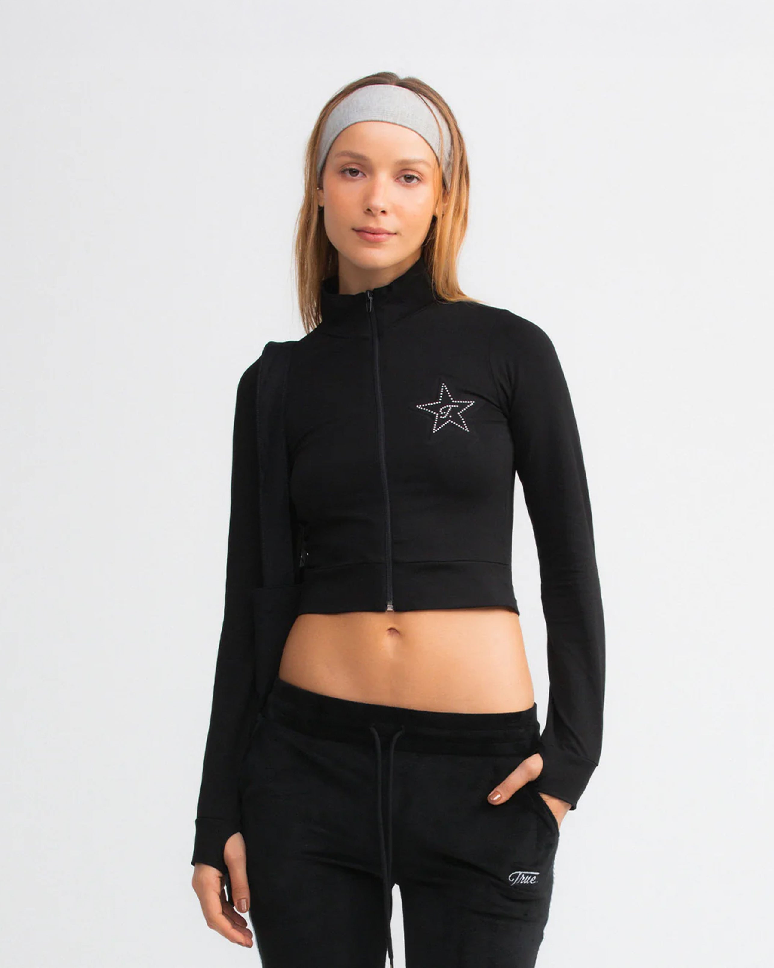 TRUE ACTIVE ZIP-UP JACKET - BLACK