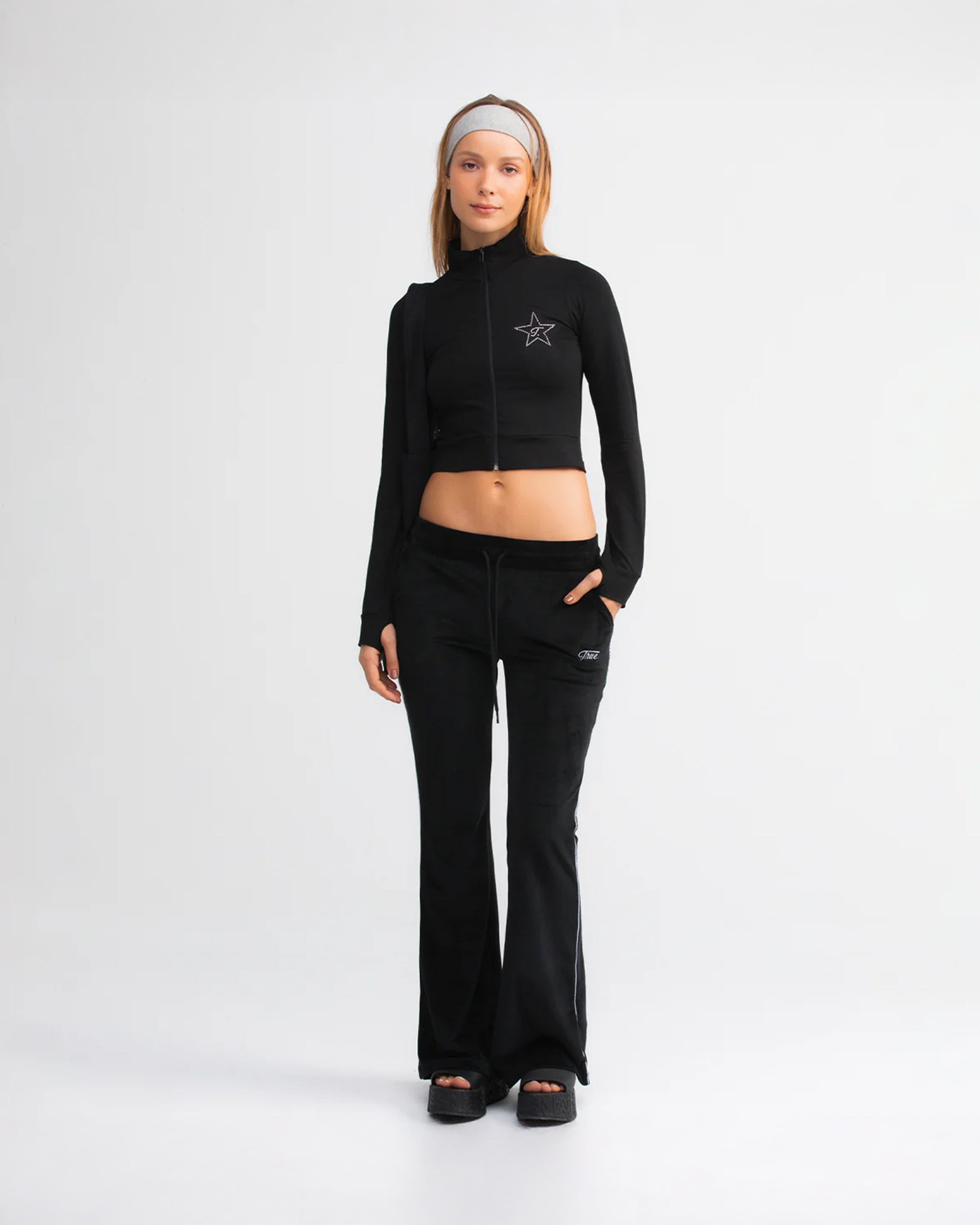 TRUE ACTIVE ZIP-UP JACKET - BLACK