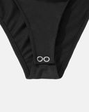 TRUE BOLD-CUT ASYMMETRIC BODYSUIT - BLACK