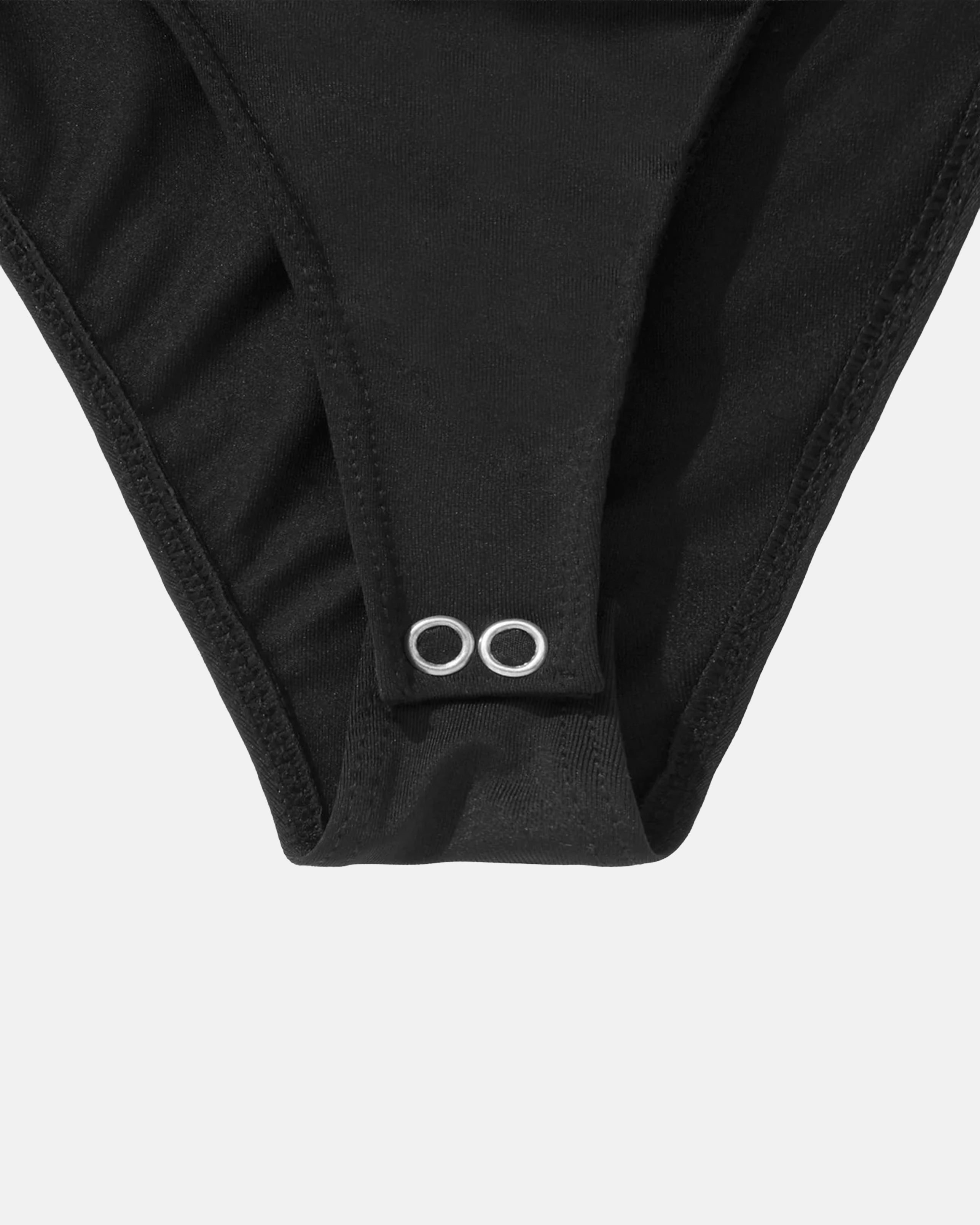 TRUE BOLD-CUT ASYMMETRIC BODYSUIT - BLACK