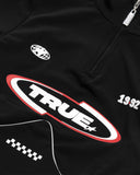 True racing open back ls bodysuit – Black