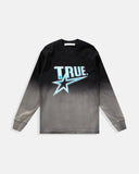 TRUE CHROME LONG SLEEVE TEE BLACK WHITE