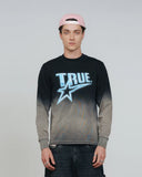 TRUE CHROME LONG SLEEVE TEE BLACK WHITE