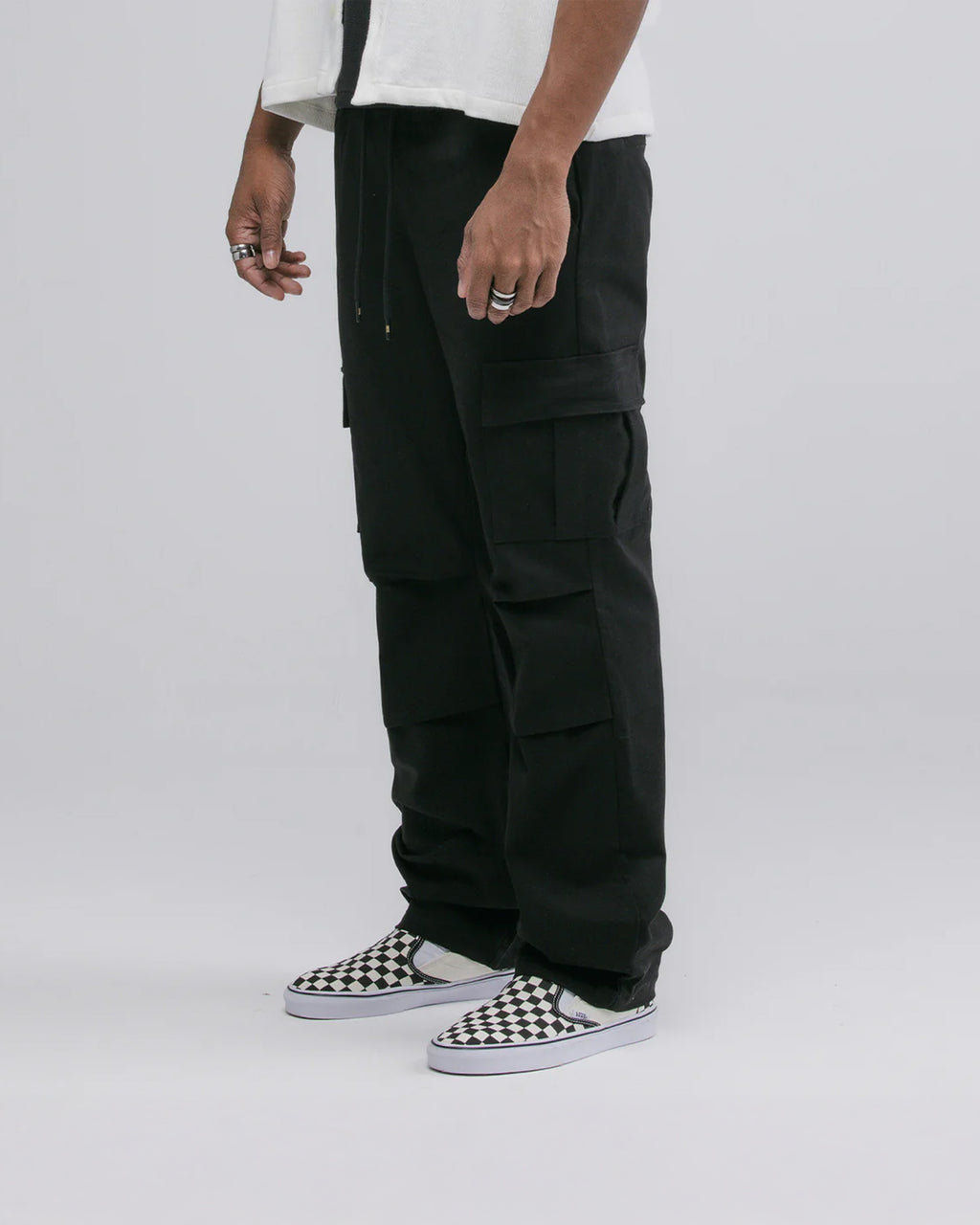 TRUE CLASSIC DRILL JOGGER - BLACK
